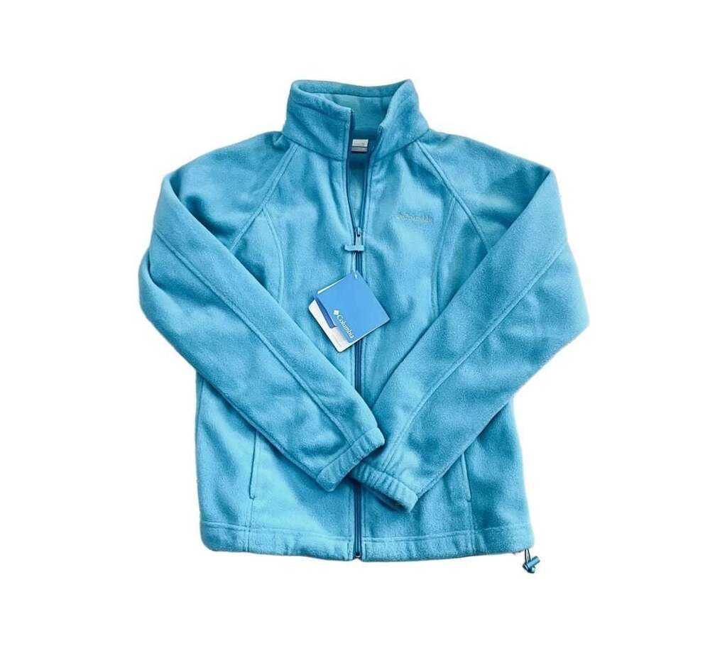 Columbia June Lake Full Zip Fleece Jacket Womens Medium Turquoise Blue New NWT